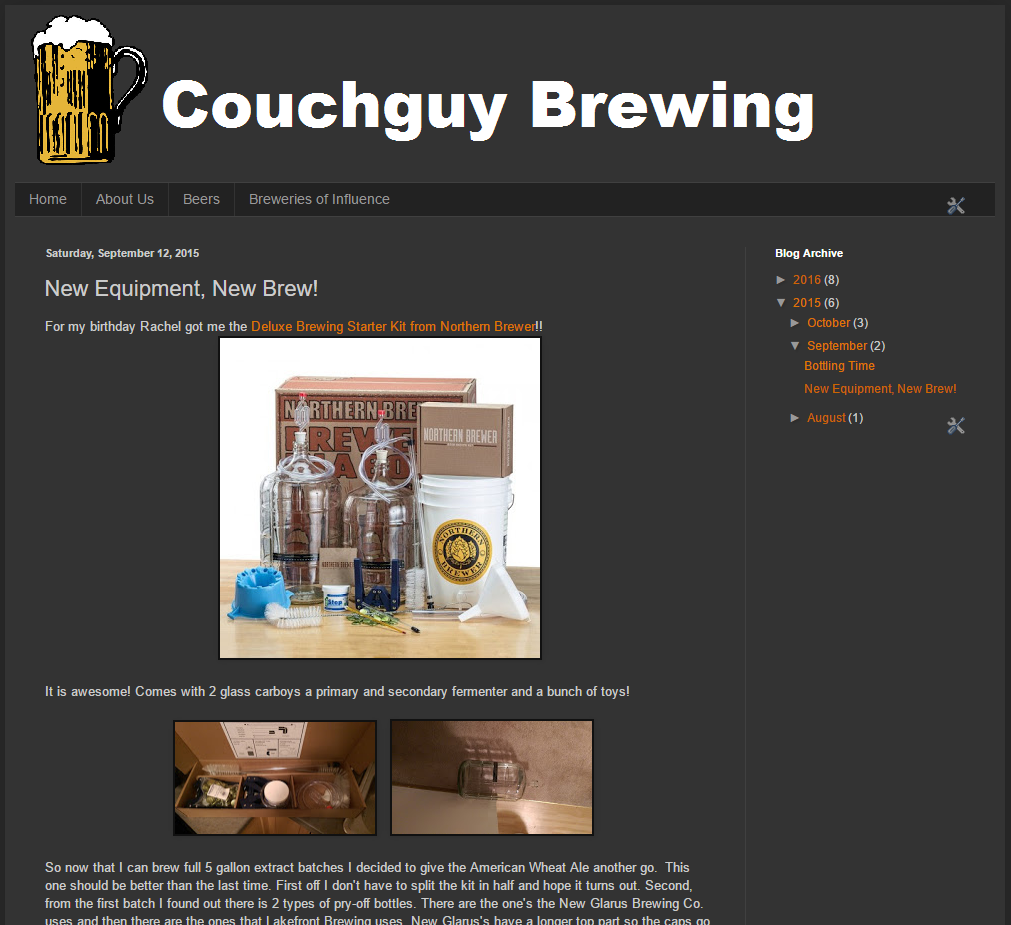 Couchguy Brewing Blog